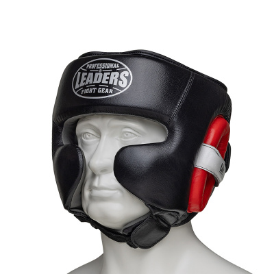 Шлем боксерский LEADERS LITE BK/RD