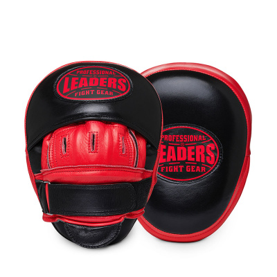 Лапы тренерские LEADERS CURVED BK/RD