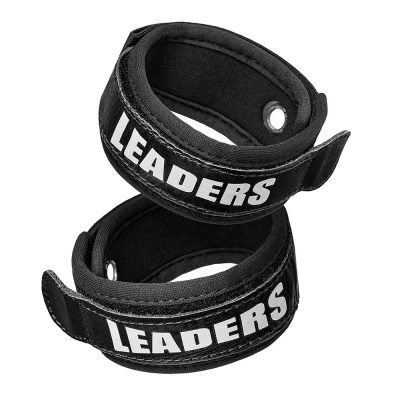 Манжета-фиксатор LEADERS на липучке для перчаток на шнуровке BK