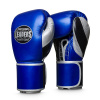 Перчатки боксерские LEADERS LS Series Long Velcro Custom  BL/BK/SIL (14 oz, кожа, синий/черный/серебристый)