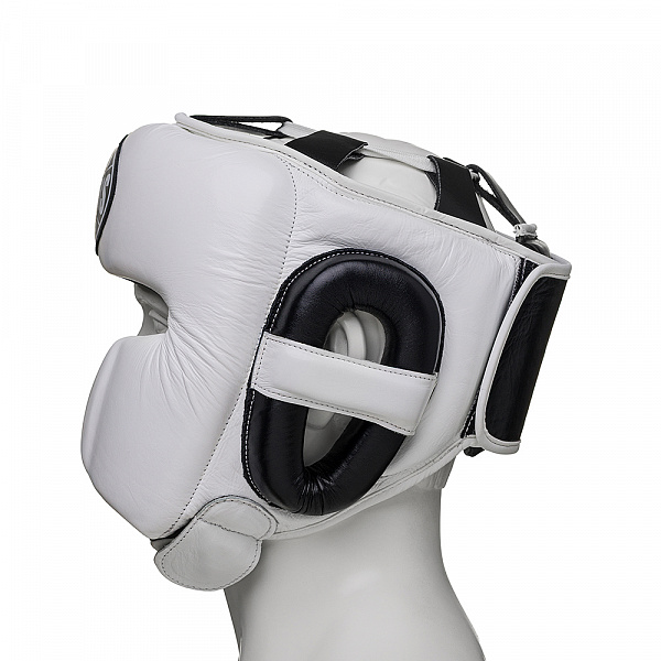 Шлем боксерский LEADERS LS MEX VELCRO BK/WH 1/2 