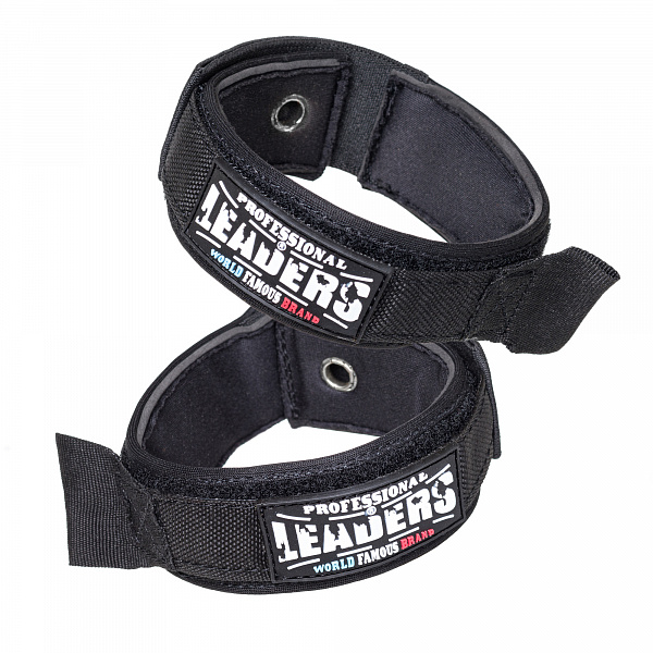 Перчатки боксерские LEADERS LS на шнуровке BK/RD  (14 oz, кожа, черный/красный)