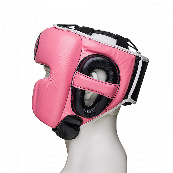 Шлем боксерский LEADERS LS MEX WAVE VELCRO BK/PNK 1/2 