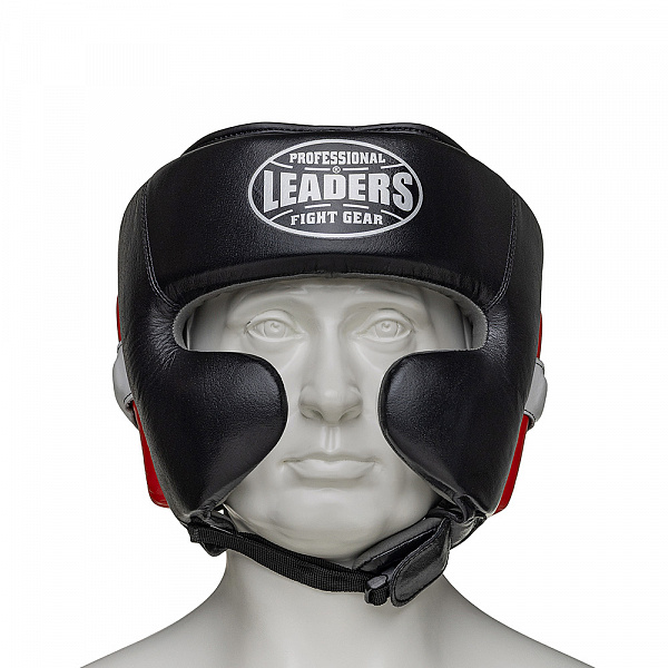 Шлем боксерский LEADERS LITE BK/RD