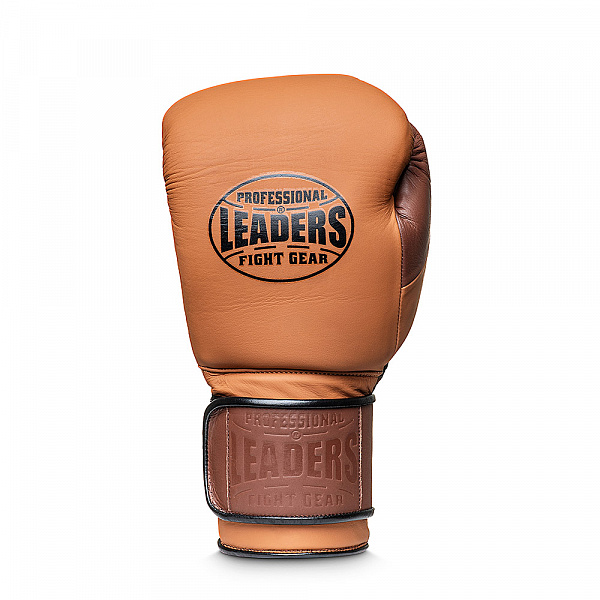 Перчатки боксерские LEADERS HERITAGE BR/BG (12 oz, кожа, коричневый/бежевый)