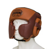 Шлем боксерский LEADERS LS MEX HERITAGE VELCRO BR/BG  (M, кожа, коричневый/бежевый)