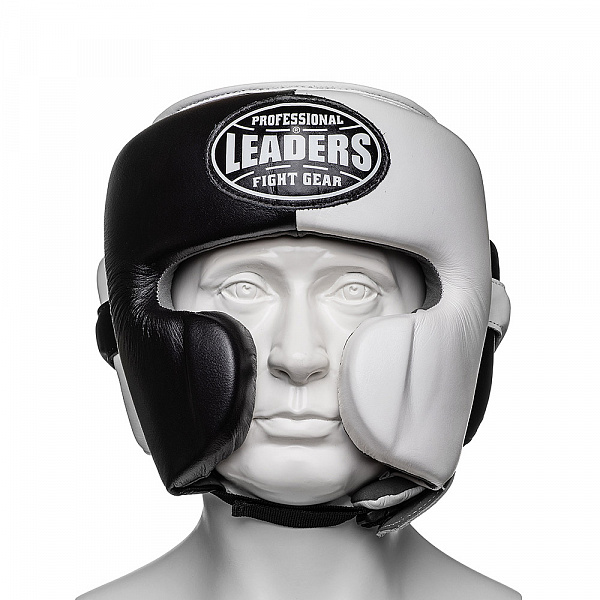 Шлем боксерский LEADERS LS MEX BK/WH 1/2  (M, черный/белый)