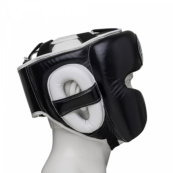 Шлем боксерский LEADERS LS MEX VELCRO BK/WH 1/2 