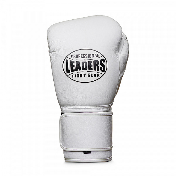 Перчатки боксерские LEADERS LS 2 WH (12 oz, кожа, белый)