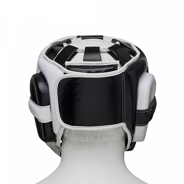Шлем боксерский LEADERS LS MEX VELCRO BK/WH 1/2 