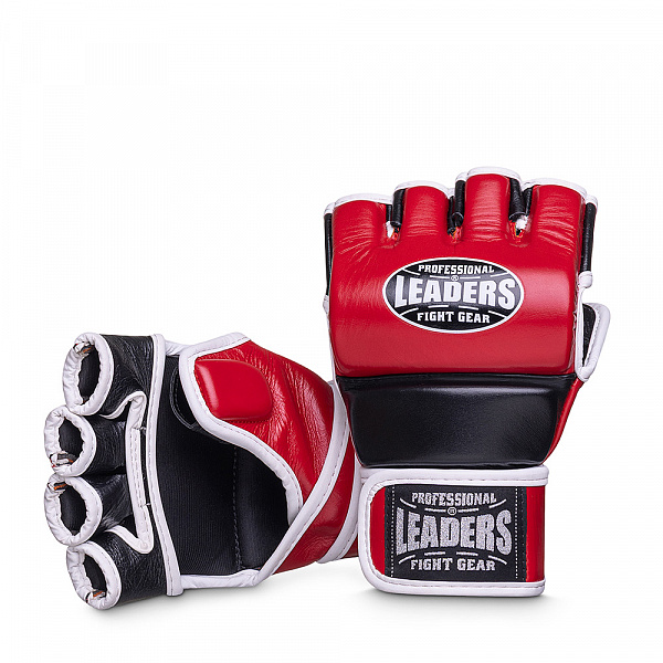 Перчатки MMA LEADERS STRIKE RD/BK