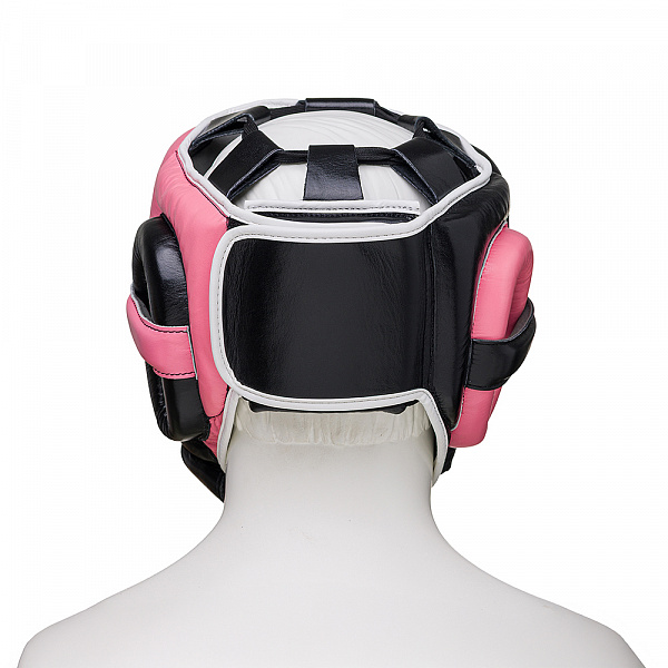 Шлем боксерский LEADERS LS MEX WAVE VELCRO BK/PNK 1/2 