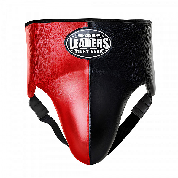 Бандаж мужской LEADERS LSGP RD/BK (M, кожа, красный/черный)